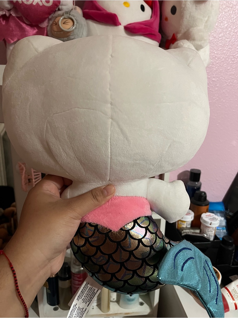 Hello Kitty White & Pink Mermaid Plush with Iridescent Tail - Picture 2 of 2